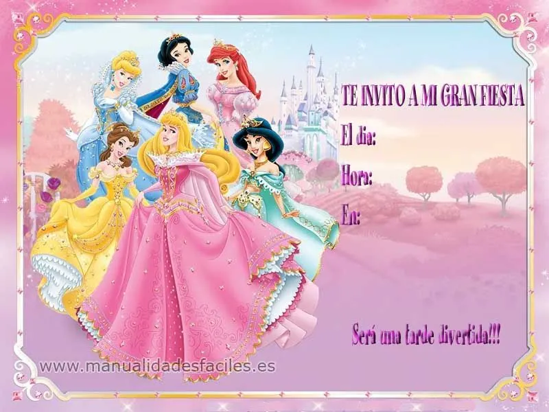 invitaciones de princesas disney para imprimir | Cumpleaños de princesa, Cumpleaños de princesa disney, Invitaciones de princesa invitaciones de princesas disney para imprimir | Cumpleaños de princesa, Cumpleaños de princesa disney, Invitaciones de princesa