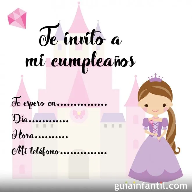 Invitaciones con princesas para fiestas de cumpleaños infantiles ... Invitaciones con princesas para fiestas de cumpleaños infantiles ...