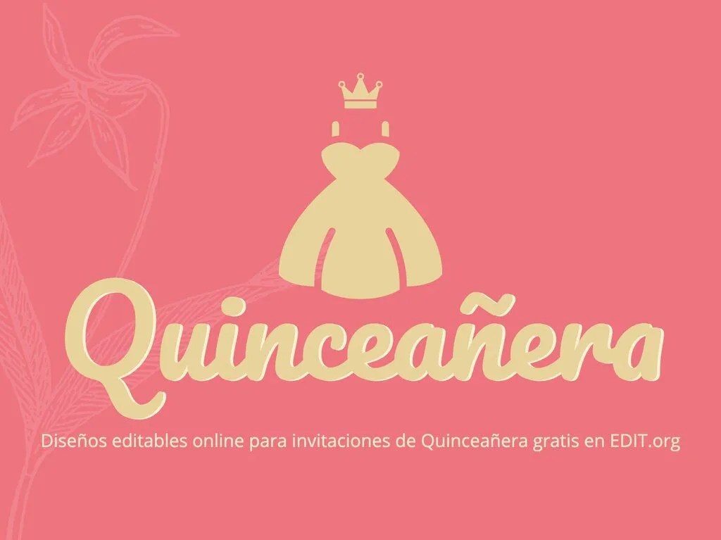 Invitaciones de Quinceañera para editar gratis