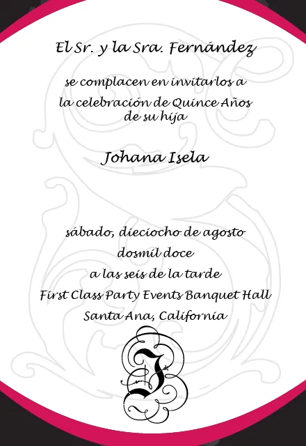 Invitaciones de Quinceañera
