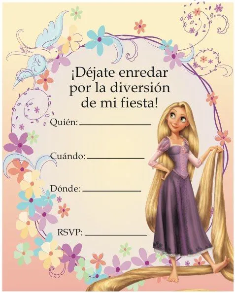 invitaciones de rapunzel - Buscar con Google | Tarjetas ...