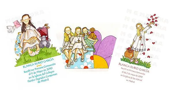 Invitaciones y recordatorios de Primera Comunión y Bautizo de MG ...