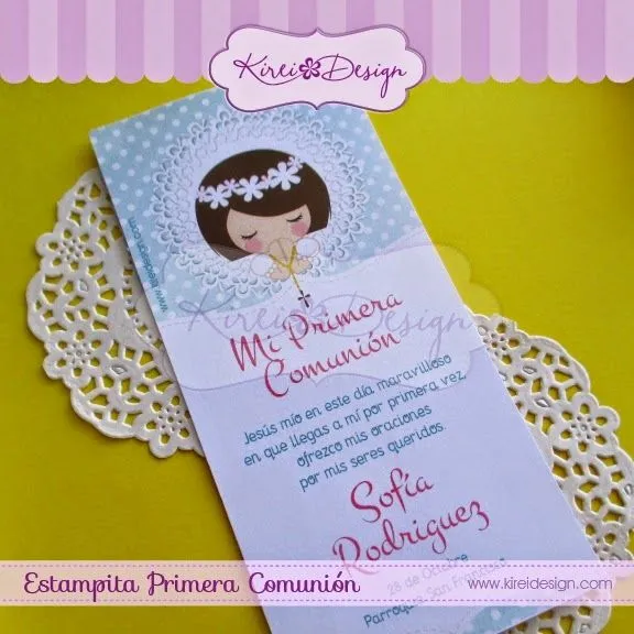 Invitaciones y Recordatorios de Primera Comunión | KIREIDESIGN Invitaciones y Recordatorios de Primera Comunión | KIREIDESIGN