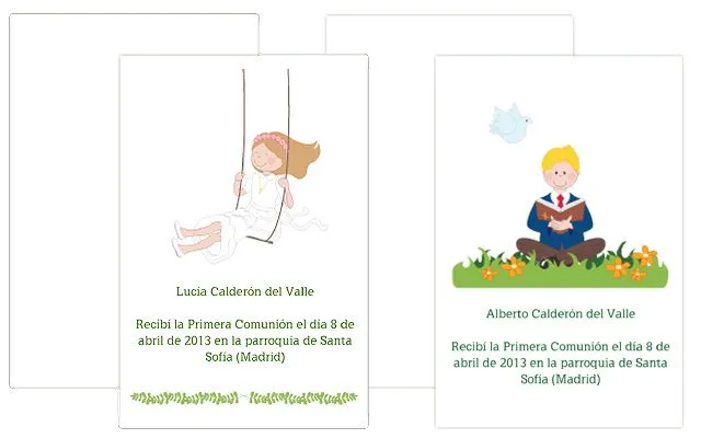 Invitaciones y recordatorios de Primera Comunión personalizados ... Invitaciones y recordatorios de Primera Comunión personalizados ...
