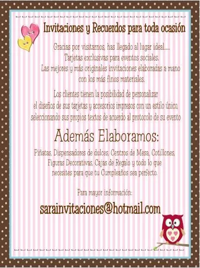 Invitaciones, Recuerdos, cotillones, piñatas, dispensadores y ... Invitaciones, Recuerdos, cotillones, piñatas, dispensadores y ...