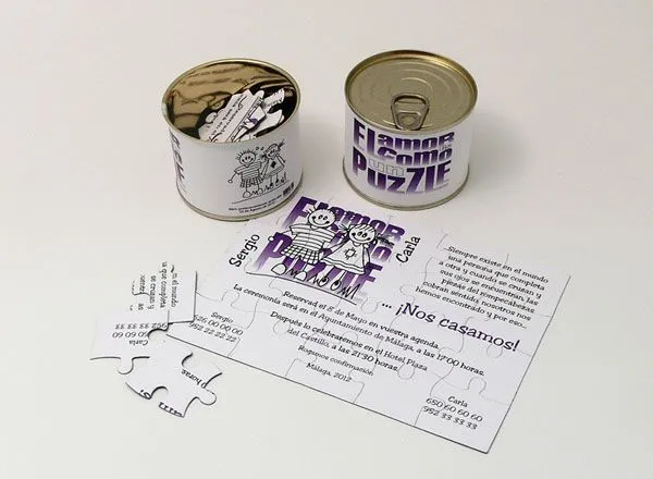 Invitaciónes de rompecabezas para boda - Imagui | invitaciones ...