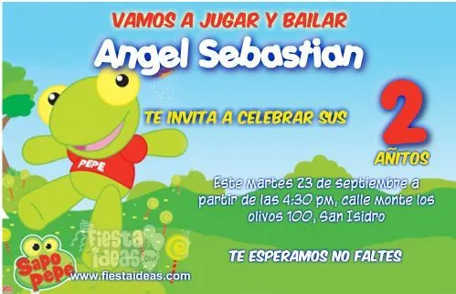 Invitaciones el sapo pepe Tarjetas e invitaciones infantiles ... Invitaciones el sapo pepe Tarjetas e invitaciones infantiles ...