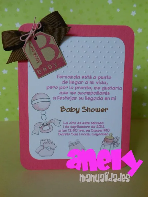 Invitaciónes sencillas para baby shower - Imagui