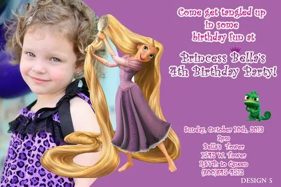 Invitaciónes de cumpleaños para imprimir de rapunzel - Imagui