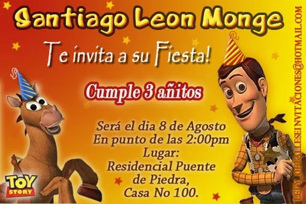 INVITACIONES toy story 2 - Imagui