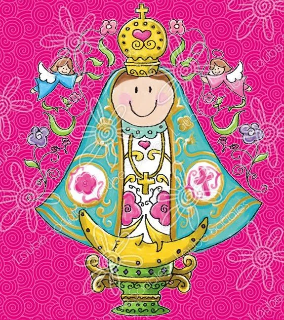 Invitaciónes virgen caricatura - Imagui