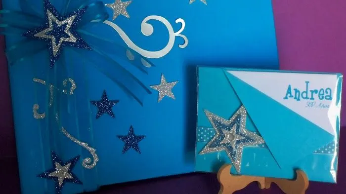 Invitaciones de XV años azúl turquesa - Imagui