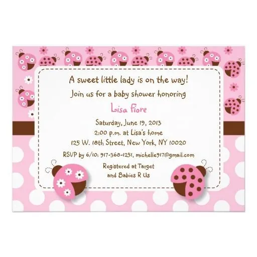Invitations | Ladybug Baby Showers, Baby Shower Invitations and ... Invitations | Ladybug Baby Showers, Baby Shower Invitations and ...