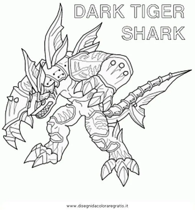 invizimals tiger sharck Colouring Pages
