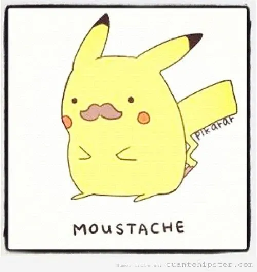 Pikachu tierno con bigote - Imagui