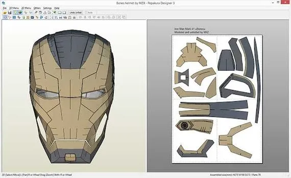 Iron Man Mark 41 Bones helmet Pepakura file por MaxCrft en Etsy Iron Man Mark 41 Bones helmet Pepakura file por MaxCrft en Etsy