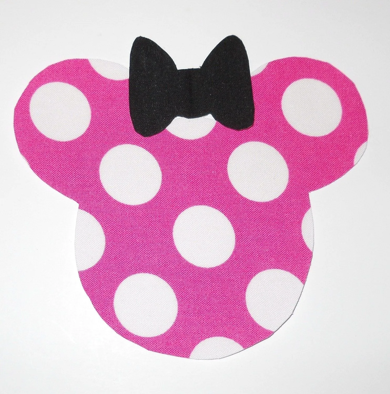 Iron On Applique Minnie Mouse In Pink & by WhosSewCuteDesigns Iron On Applique Minnie Mouse In Pink & by WhosSewCuteDesigns