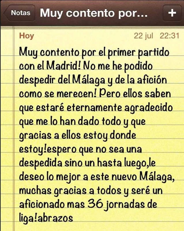 Isco se despide de la afición del Málaga - News - Futbol