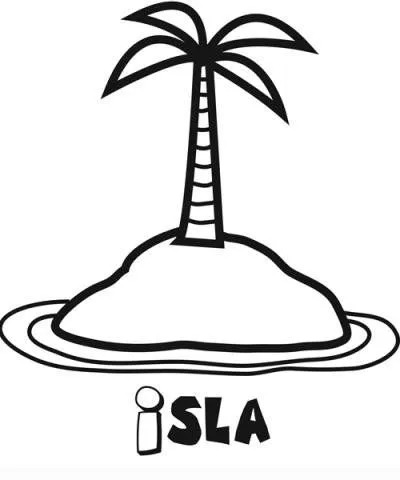de una isla con palmera para colorear con niños de una isla con palmera para colorear con niños