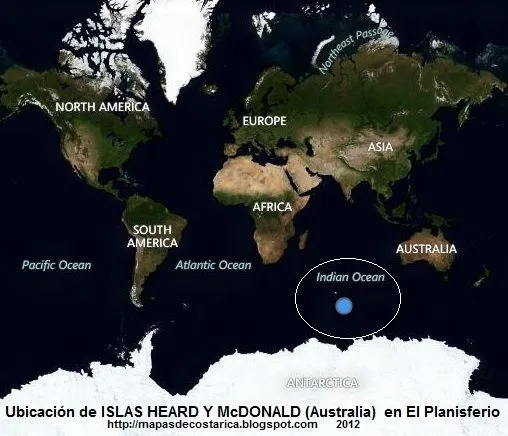 ISLAS HEARD Y McDONALD, Antartida | MAPAS DE