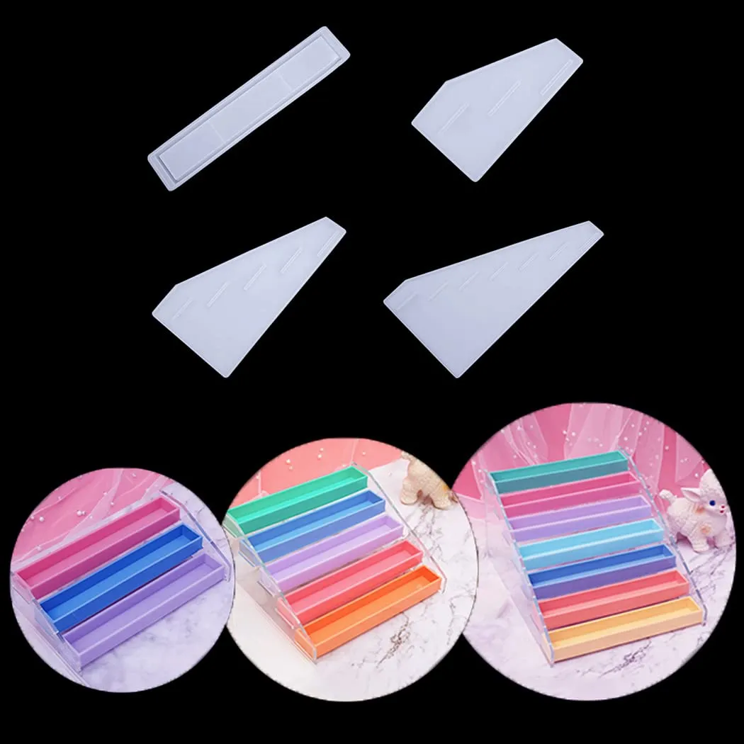iSuperb 4 moldes organizadores de resina para hacer 3 capas, 5 capas, 7 capas, bastidor de almacenamiento de resina epoxi, moldes de silicona para almacenamiento de bricolaje (transparente) : Amazon.com.mx: Hogar y Cocina