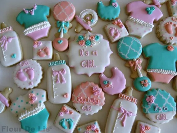 It's a Girl Baby Shower Cookies | Baby Shower, Galletas De Baby ...