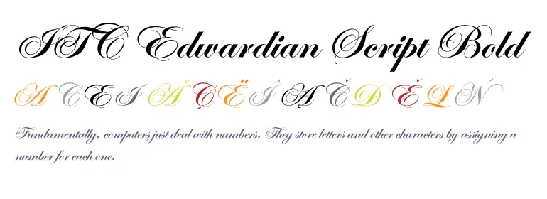 ITC Edwardian Script Bold - desktop font - Fonts.com ITC Edwardian Script Bold - desktop font - Fonts.com