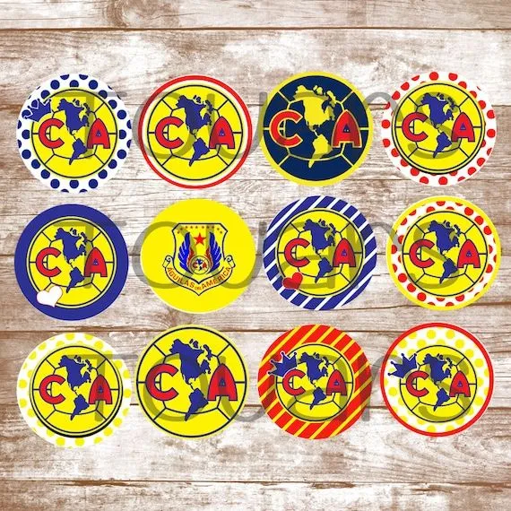 Items similar to Club America 3 Inch Cupcake Toppers DIY Printable ... Items similar to Club America 3 Inch Cupcake Toppers DIY Printable ...