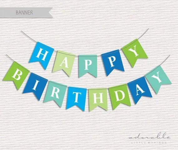 Items similar to DIY Happy Birthday Banner for boys. Printable ...