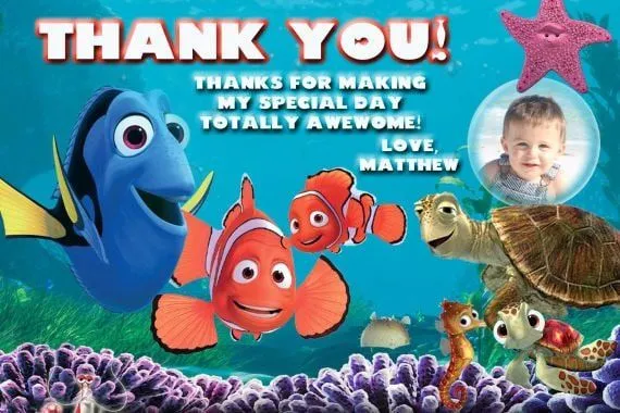 Items similar to Encontrando Nemo y Dori gracias cumpleaños fiesta ... Items similar to Encontrando Nemo y Dori gracias cumpleaños fiesta ...