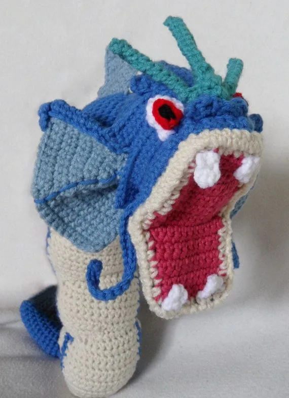 Items similar to Gyarados Crochet Pokemon on Etsy