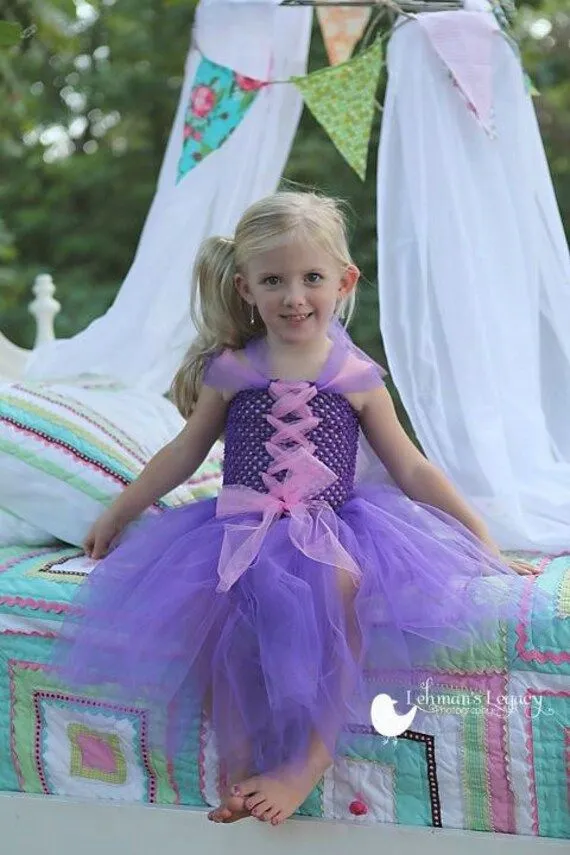 Items similar to Small Tangled Rapunzel Tutu Dress on Etsy