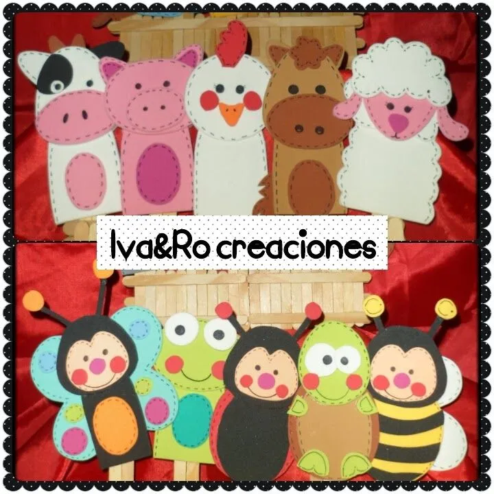IVARO CREACIONES: TITERES DE DEDO EN GOMA EVA - SOUVENIRS DIDACTICOS