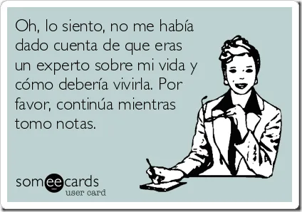La Ivys on wheels!: Para los “expertos”. #sarcasmo La Ivys on wheels!: Para los “expertos”. #sarcasmo