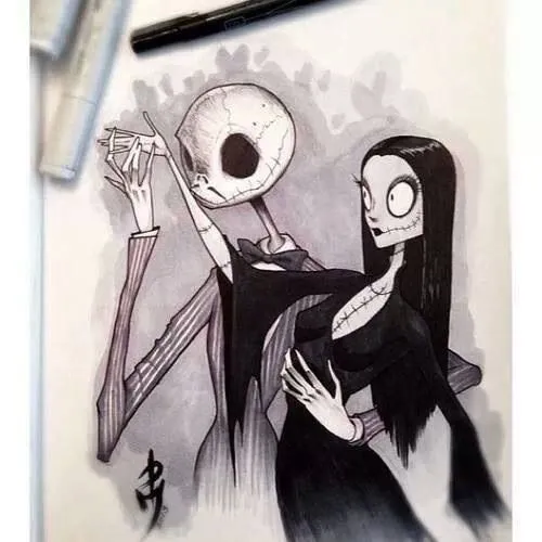 Jack and sally like Homero and Morticia - Miss Scarlet Jack and sally like Homero and Morticia - Miss Scarlet