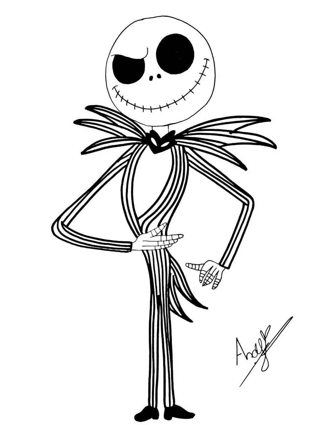 Jack Skellington para colorear | Halloween