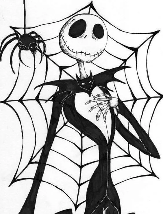 Jack Skellington dibujos | Dibujos, Esqueleto dibujo, Dibujo de navidad