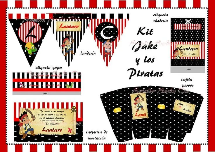 Jake y los Piratas - Kits Imprimibles Natalia Nachu Cia - https ... Jake y los Piratas - Kits Imprimibles Natalia Nachu Cia - https ...