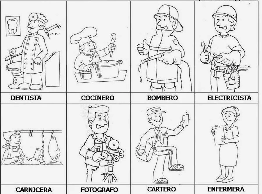 Jardin Escolar: Día del trabajo - Dibujos para colorear Jardin Escolar: Día del trabajo - Dibujos para colorear
