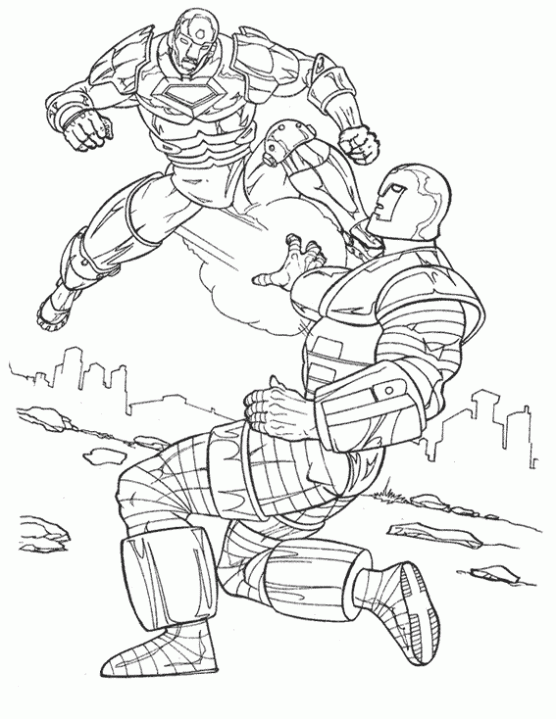 Jardin Escolar: Iron Man - Dibujos para colorear Jardin Escolar: Iron Man - Dibujos para colorear