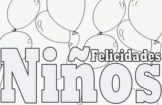 Jardin Escolar: Día del niño - Dibujos para colorear Jardin Escolar: Día del niño - Dibujos para colorear