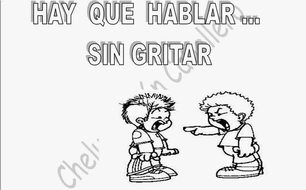 Jardin Escolar: Las reglas del salón de clases - Dibujos para colorear Jardin Escolar: Las reglas del salón de clases - Dibujos para colorear