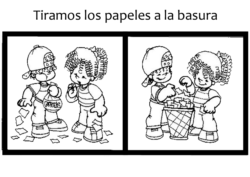 Jardin Escolar: Las reglas del salón de clases - Dibujos para colorear Jardin Escolar: Las reglas del salón de clases - Dibujos para colorear