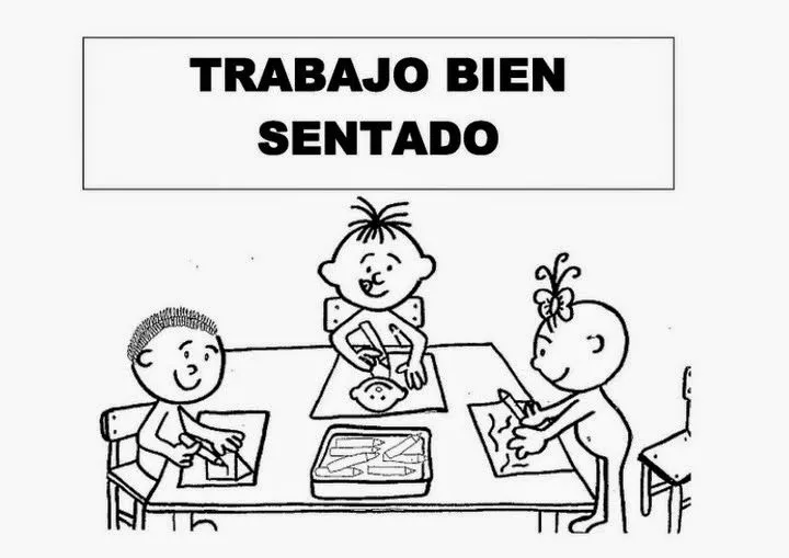 Jardin Escolar: Las reglas del salón de clases - Dibujos para colorear