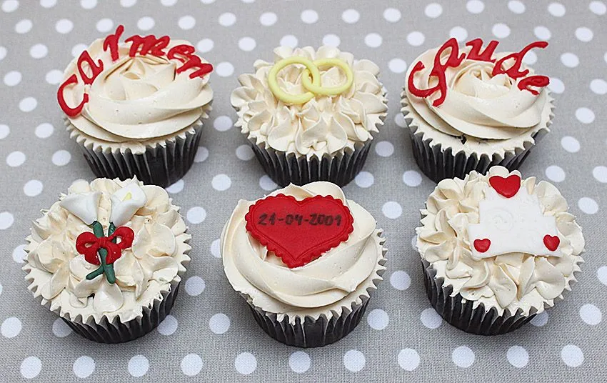 Jarita's Cookies: Cupcakes Aniversario de Boda II Jarita's Cookies: Cupcakes Aniversario de Boda II