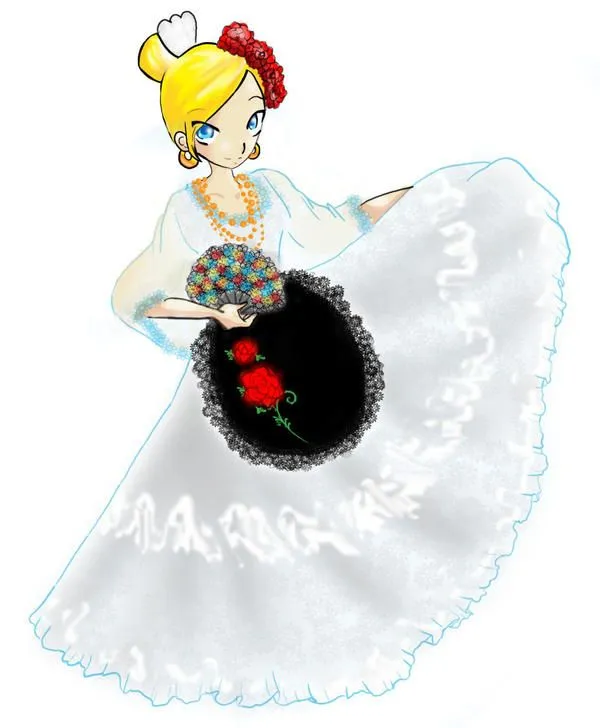 Traje de jarocha para colorear - Imagui