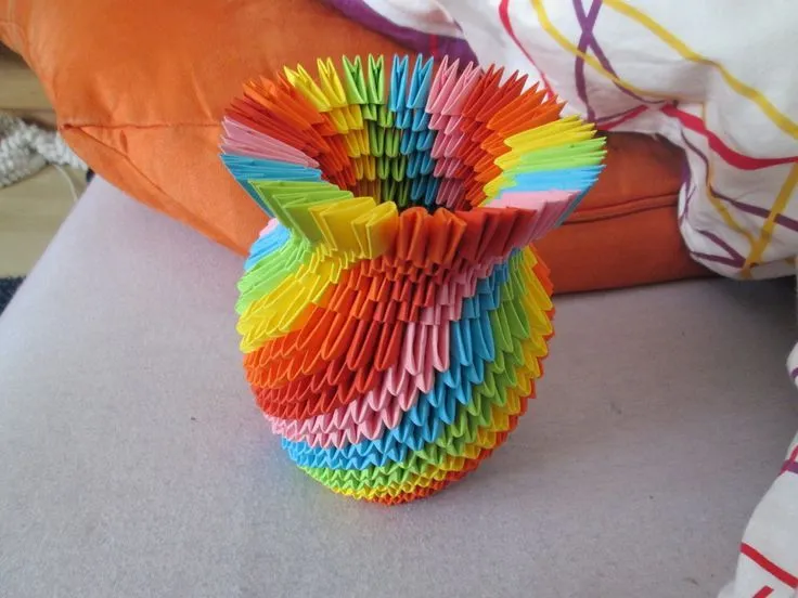 jarrón kumitate | origami | Pinterest | Origami, 3d Origami and Vase