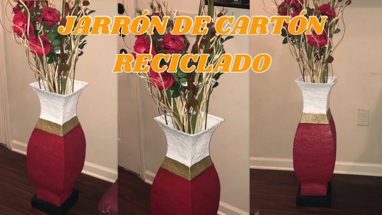 JARRONES DE CARTÓN DIY || COMO HACER JARRONES DE CARTÓN - YouTube JARRONES DE CARTÓN DIY || COMO HACER JARRONES DE CARTÓN - YouTube