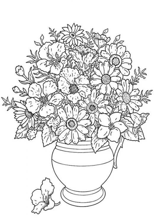 Jarrones para colorear e imprimir - Imagui