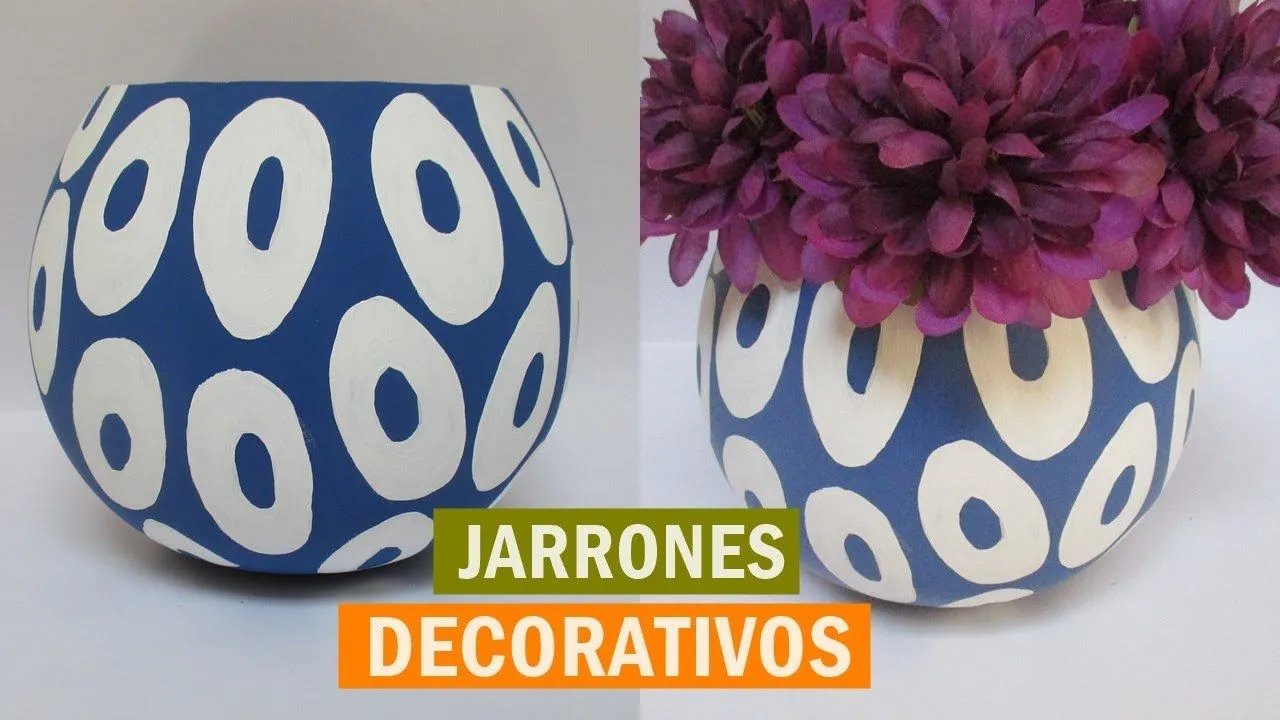 COMO HACER JARRONES DECORATIVOS CON GLOBO Y YESO | Manualidades COMO HACER JARRONES DECORATIVOS CON GLOBO Y YESO | Manualidades